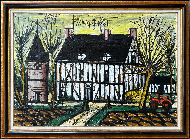 Une œuvre de peinture d'art contemporain française typique de l'abstraction lyrique, capturant l'essence des formes et couleurs dynamiques.